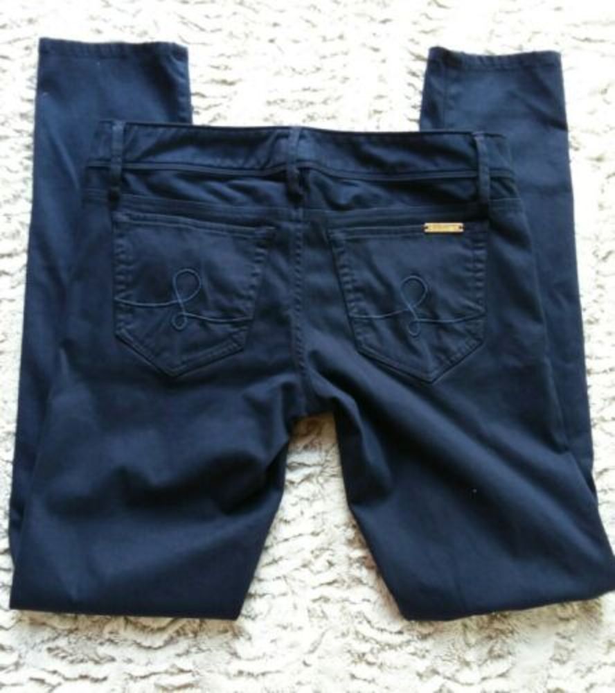 Lilly Pulitzer Worth Skinny Navy Blue Sateen Pants - Picture 5 of 8